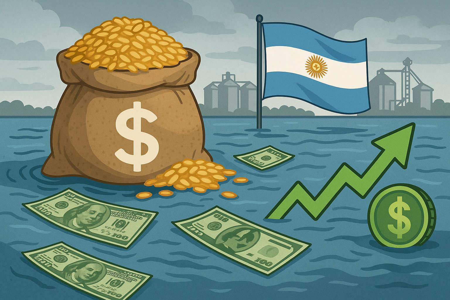 Argentina flooded with $7 billion grain dollars, peso rebounds after Milei tax break