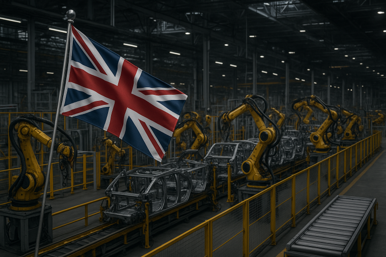 UK manufacturing falls to six-month low as JLR shutdown disrupts supply chains