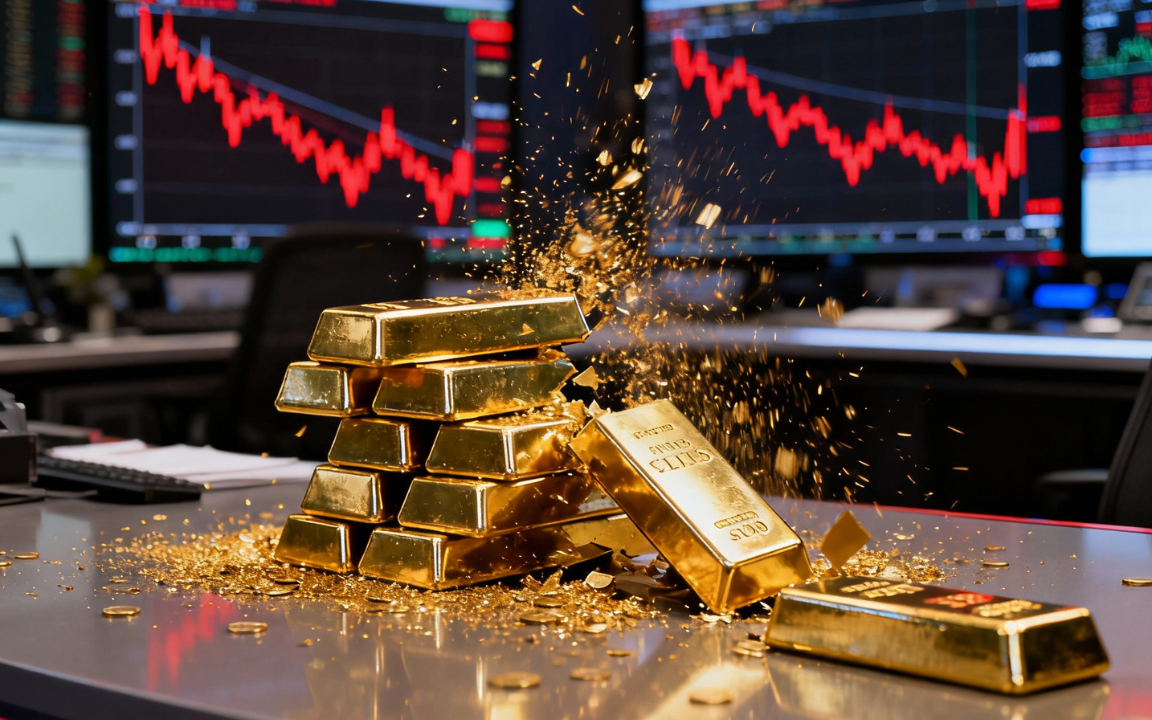 Gold suffered its sharpest drop in a decade, sliding 6% from record highs as dollar strength, profit-taking and sentiment shifts hit prices.
