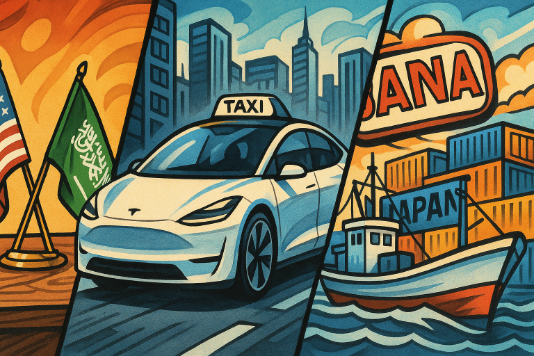 Morning brief: US Saudi Arabi deal and Tesla receives new robotaxi approval