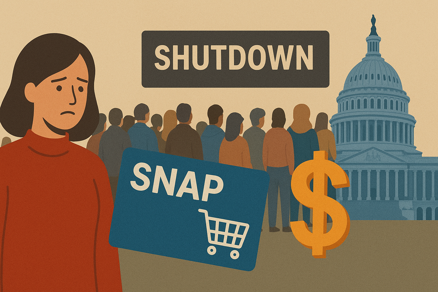 AI generated image for snap benefits in the US