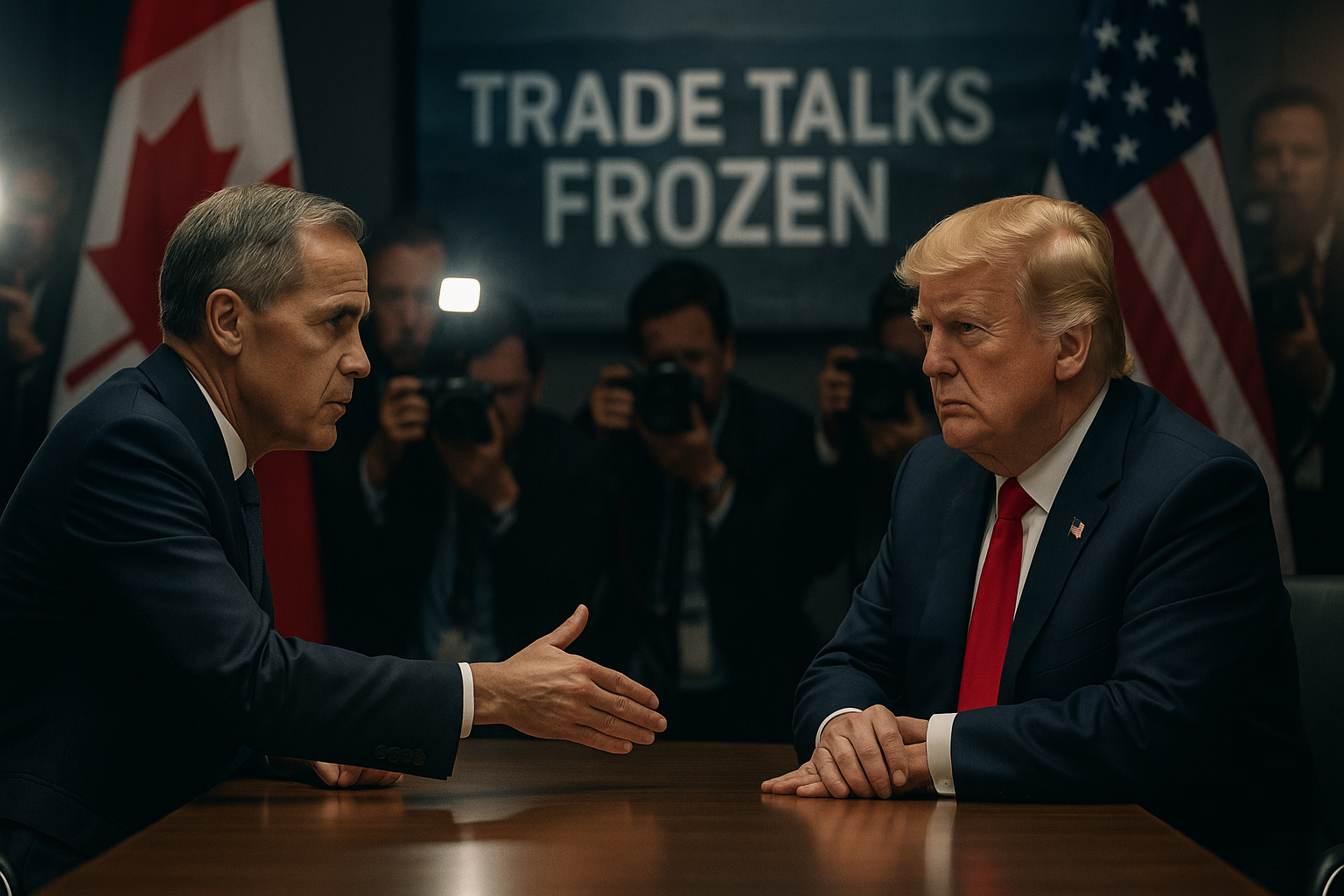 Canada’s PM Mark Carney apologises to US President Trump over Ontario’s anti-tariff ad, as trade negotiations remain suspended.