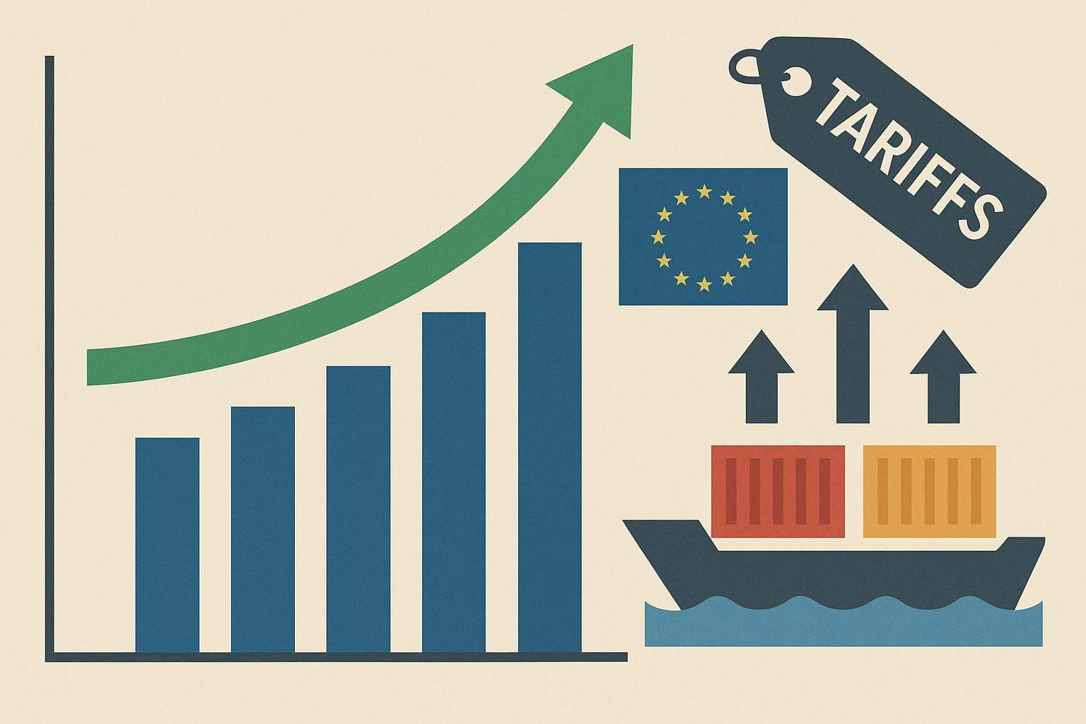 European markets higher as new tariffs reshape trade flows